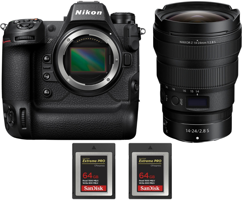 Nikon Z9 + Z 14-24mm f/2.8 S + 2 SanDisk 64GB Extreme PR