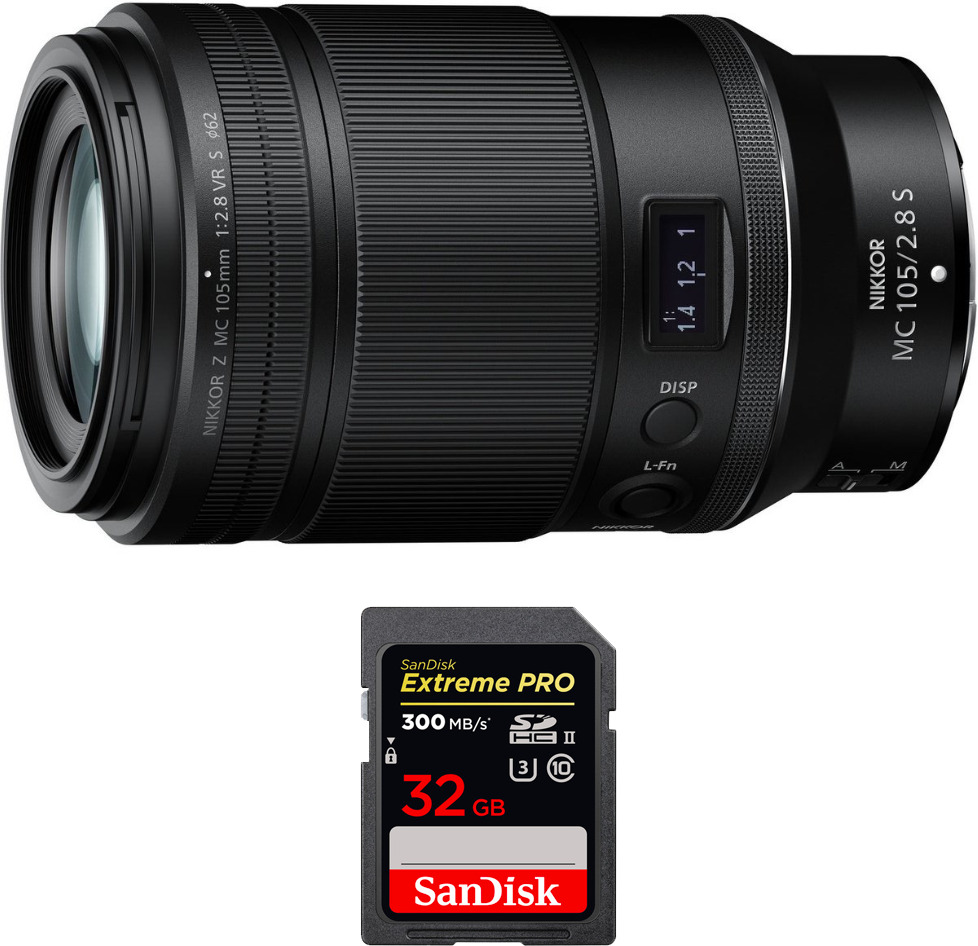 Nikon Z MC 105mm f/2.8 VR S Macro + 1 SanDisk 32GB UHS-I