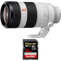 FE 100-400mm f/4.5-5.6 GM OSS + 1 SanDisk 32GB Extreme PRO UHS-II SDXC 300 MB/s + PDF pulgadas pulgadas20 TÉCNICAS