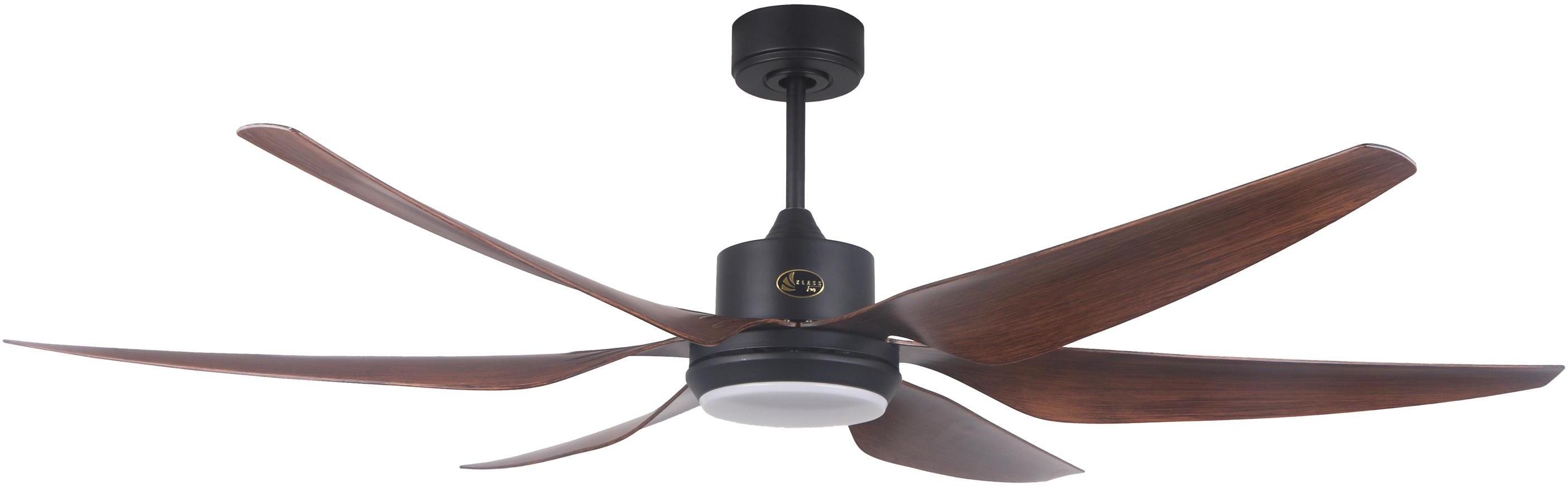 KlassFan Ventilador de techo DC marrón y palas de resina 16