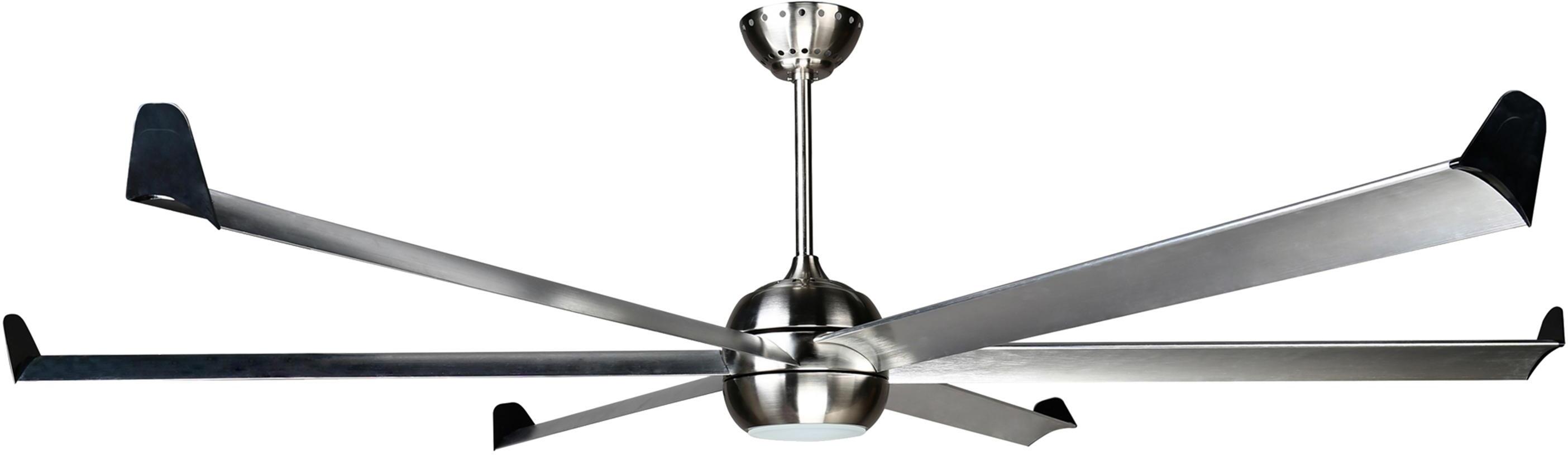 KlassFan Ventilador de techo DC en plata con palas de cromo