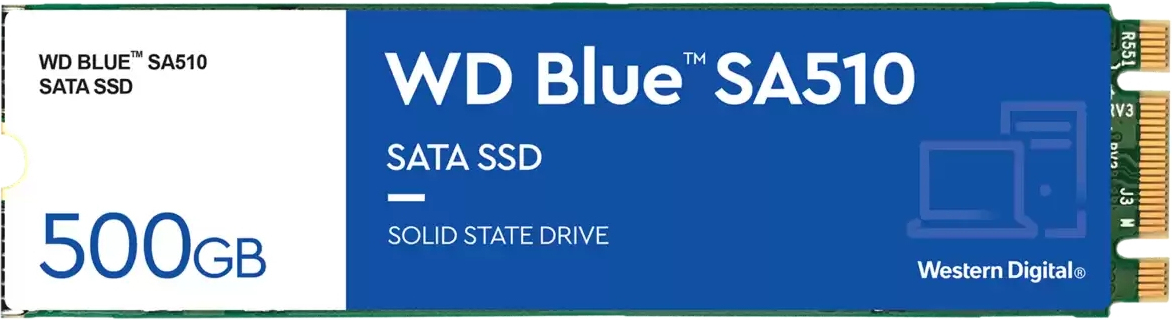 Wd Blue Sa510 500gb m.2 sata ssd con hasta 560mbs de velocidad lectura western digital 500 serial ata i gen3