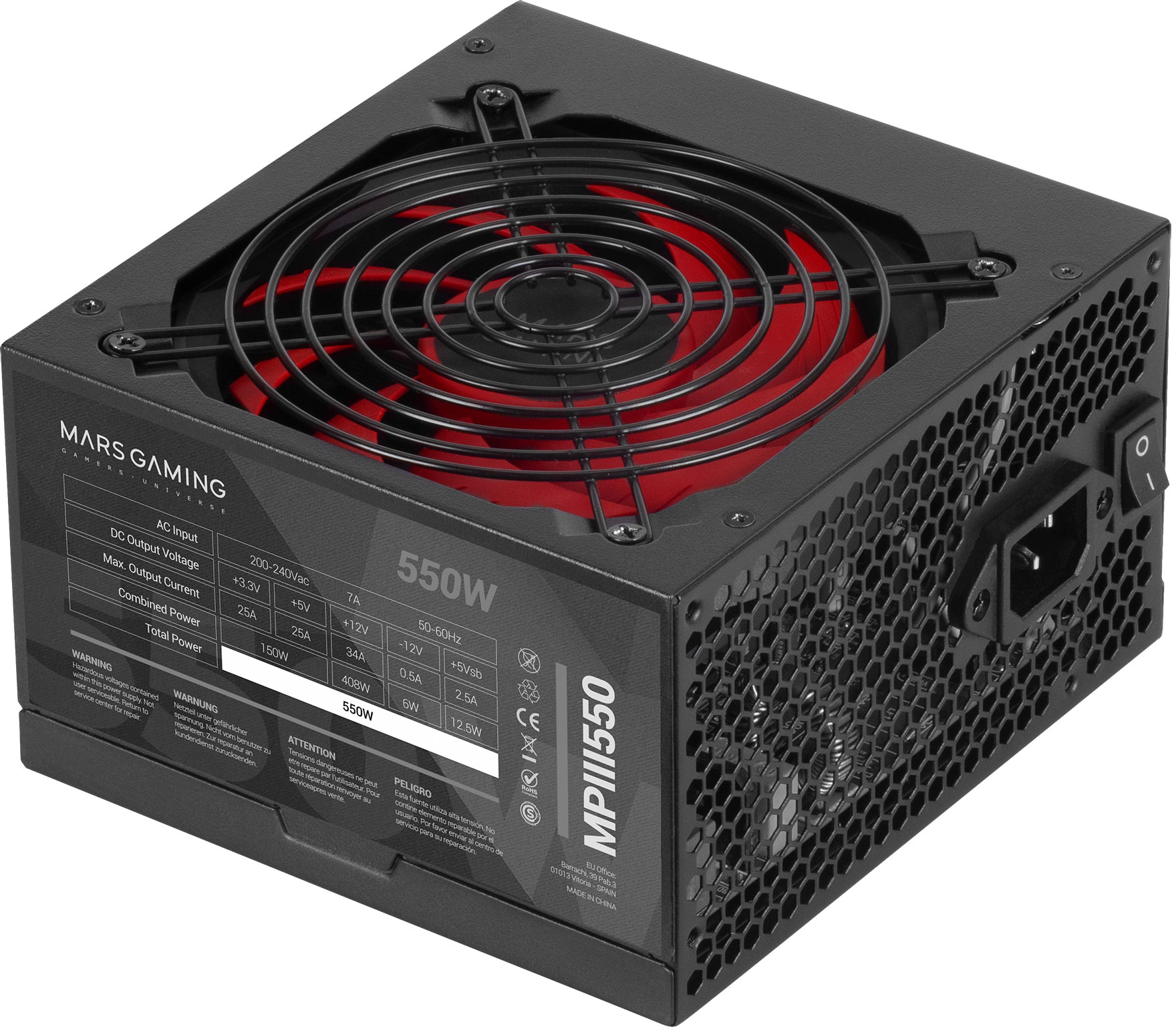 Mars Gaming MPIII550 Fuente Alimentación PC 550W A