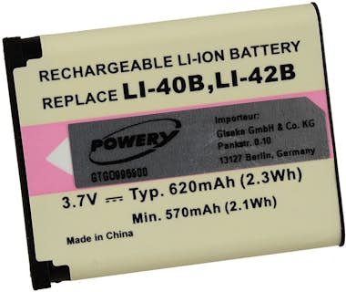 POWERY Batería para Pentax modelo D-Li63