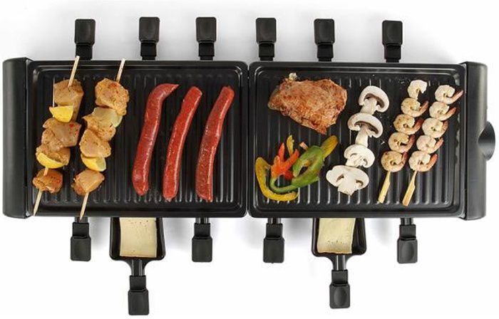 Raclette Doc185 Livoo maquina 12 personas 1800w domoclip rasqueta 1800 color