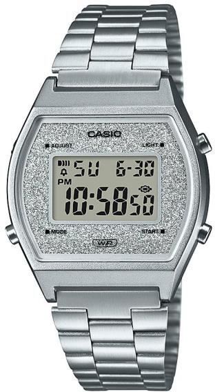 Casio Reloj Digital para unisex adulto de cuarzo con correa en acero inoxidable b640wdg7ef vintage mujer y resina plateado collection crono