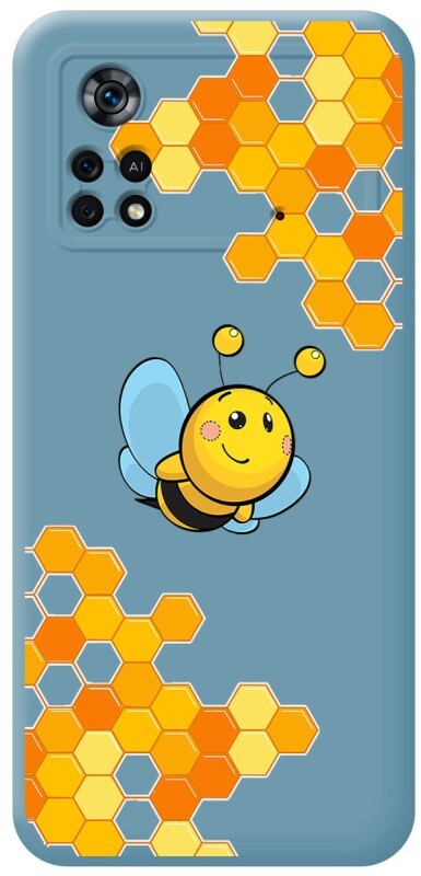 Tumundosmartphone Funda Azul Xiaomi POCO X4 Pro 5G Abeja