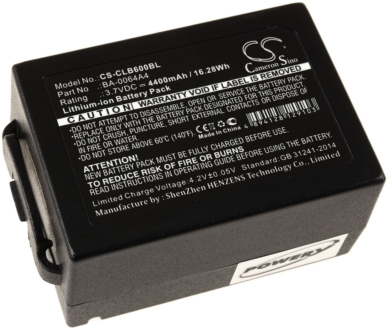 POWERY Batería para Escáner Cipherlab CP60