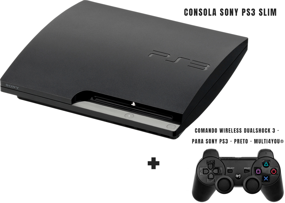 Multi4you Consola Sony PS3 Slim 120GB (Reacondicionado Grado