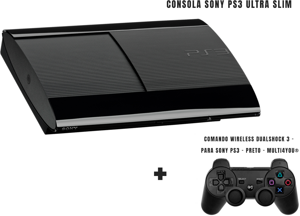 Multi4you Consola Sony PS3 Ultra Slim 500GB (Reacondicionado