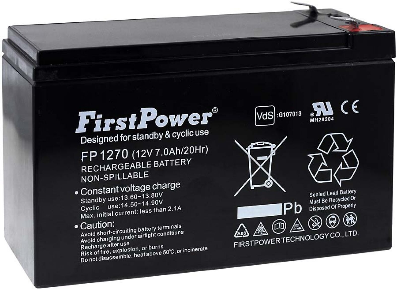 POWERY FirstPower Batería de GEL para SAI APC Power Savin
