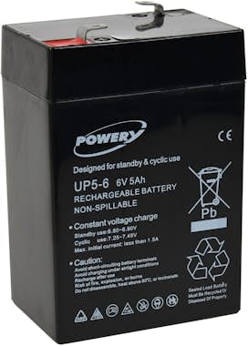 POWERY Batería de GEL UP5-6 6V 5Ah