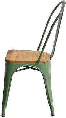 Red deco Conjunto de 4 sillas de comedor Style industriel G