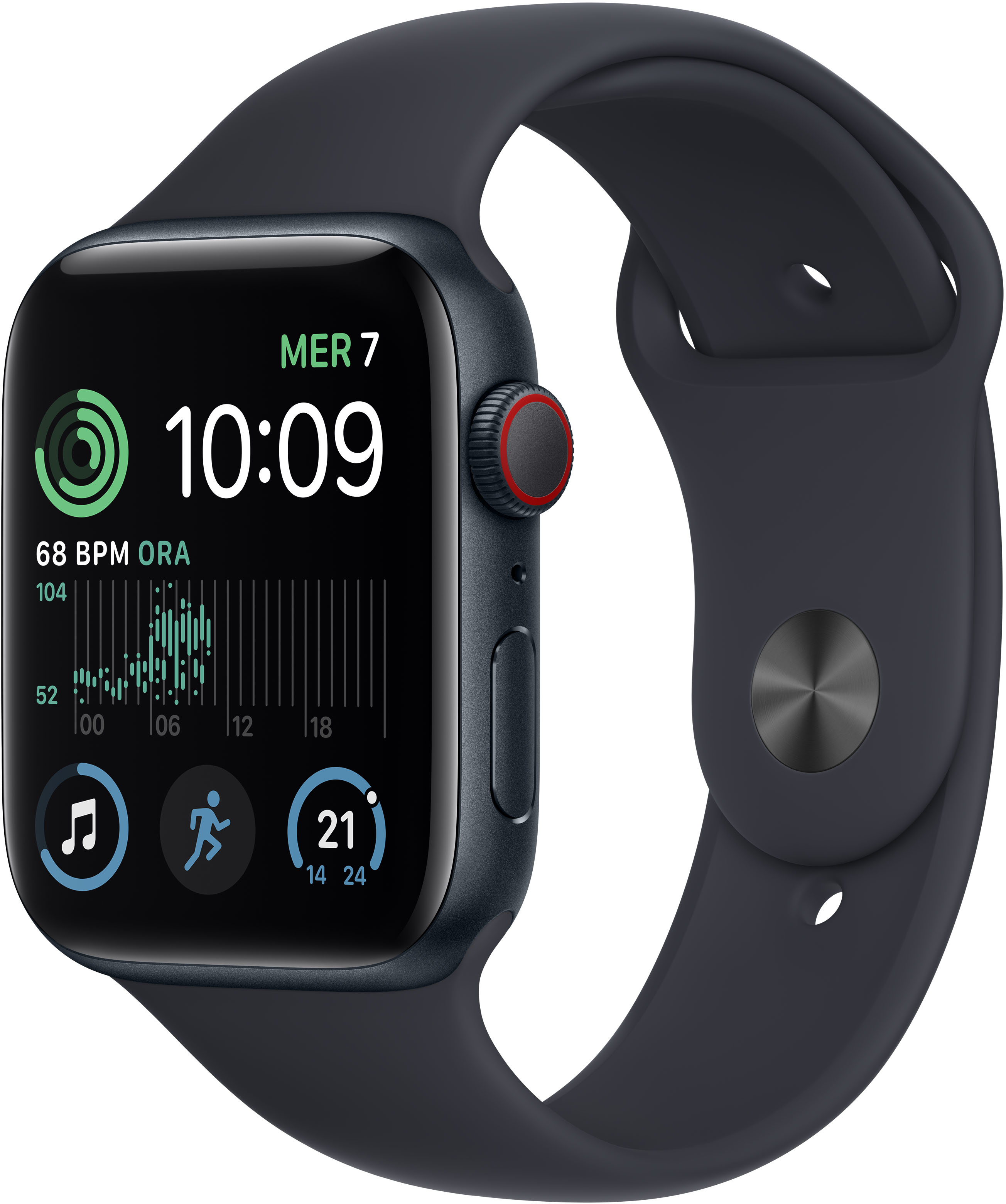 Apple Apple Watch SE OLED 44 mm 4G Negro GPS (satélite)