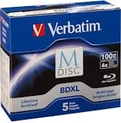 Verbatim M-Disc 5x BD-R XL 100GB 4x Caja de CD