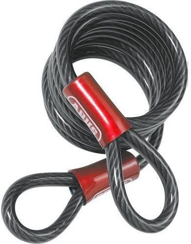 Cable Acero Abus 1850185 cordon antirrobo 12752 antifurto per moto 1850 de espiral alargador sin cierre 185cm 2