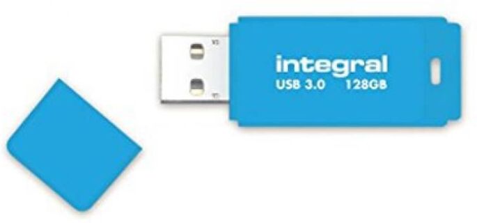 llave integral usb 3.0 azul neón