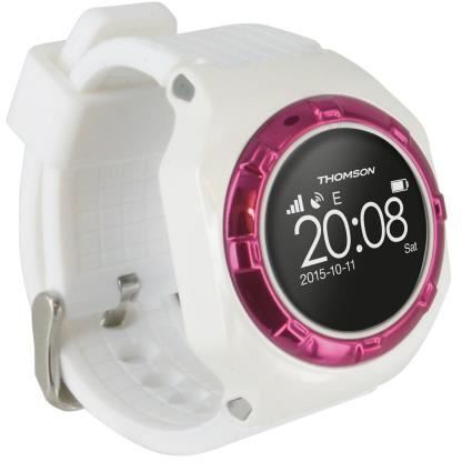 Thomson Reloj GPS blanco y rosa