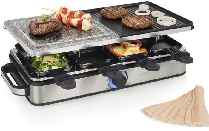 Princess Raclette multifunción Deluxe 8 - Piedra para horne