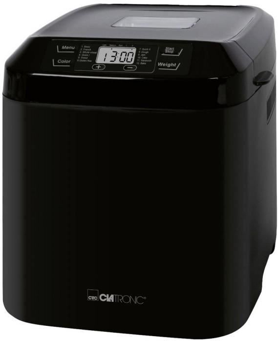 Clatronic BBA 3774 Temporizador Función Panificadora Negro