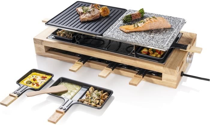 Bestron Parrilla eléctrica Raclette para hasta 8 personas