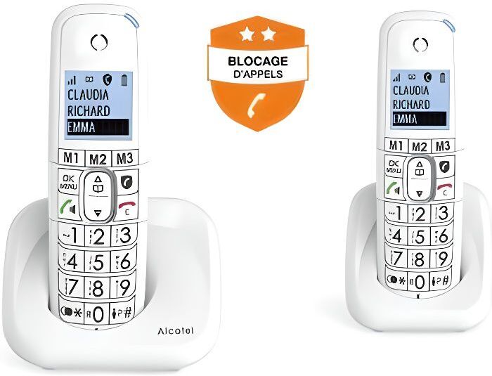 Alcatel XL785 Voice Duo Blanco Teléfono Fijo Inalámbrico