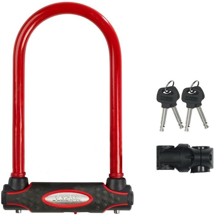 Master Lock 8195eurdprocolr candado llave soporte de transporte antirrobo certificado rojo electrica bicicleta montaña unisexadult medium para con
