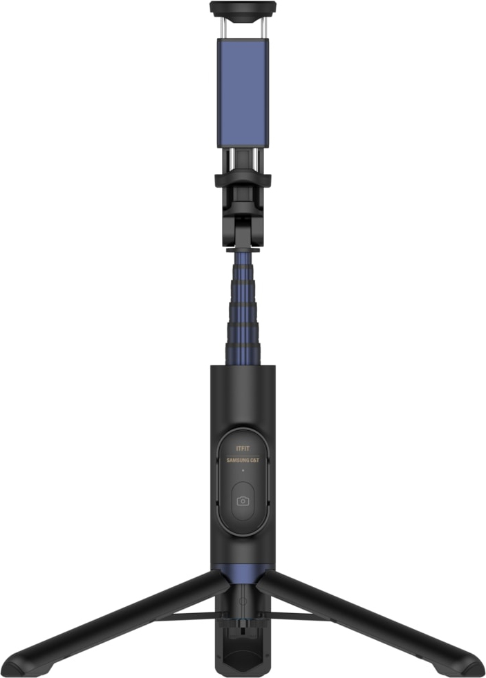 Palo Selfie Samsung con tripode y mando bluetooth modelo gptou020saabw negro de 6 niveles altura distancia aluminio color stick