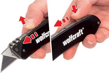 wolfcraft WOLFCRAFT - 1 Cuchillo de ocio de aluminio con hoj