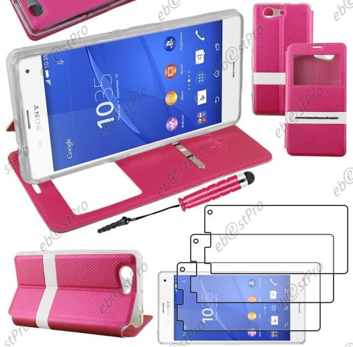 ebestStar ® View Sony Xperia Z3 Compact Estuche, Rosa + Mini