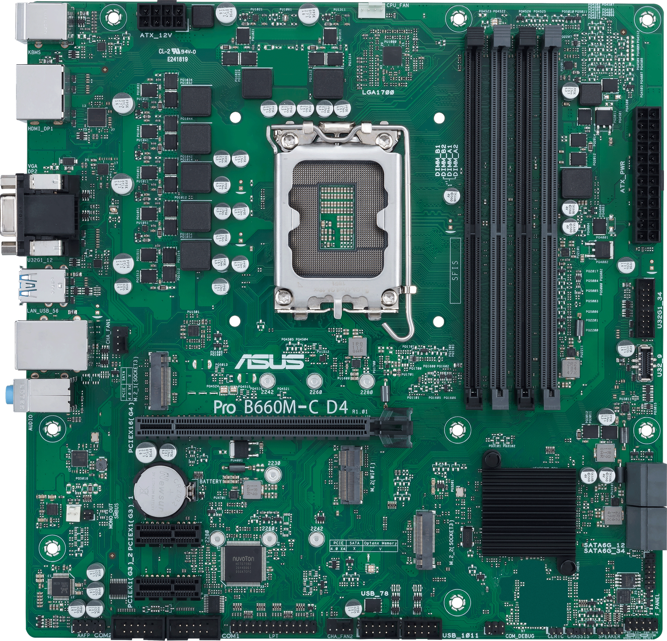 Asus ASUS PRO B660M-C D4-CSM Intel B660 LGA 1700 micro