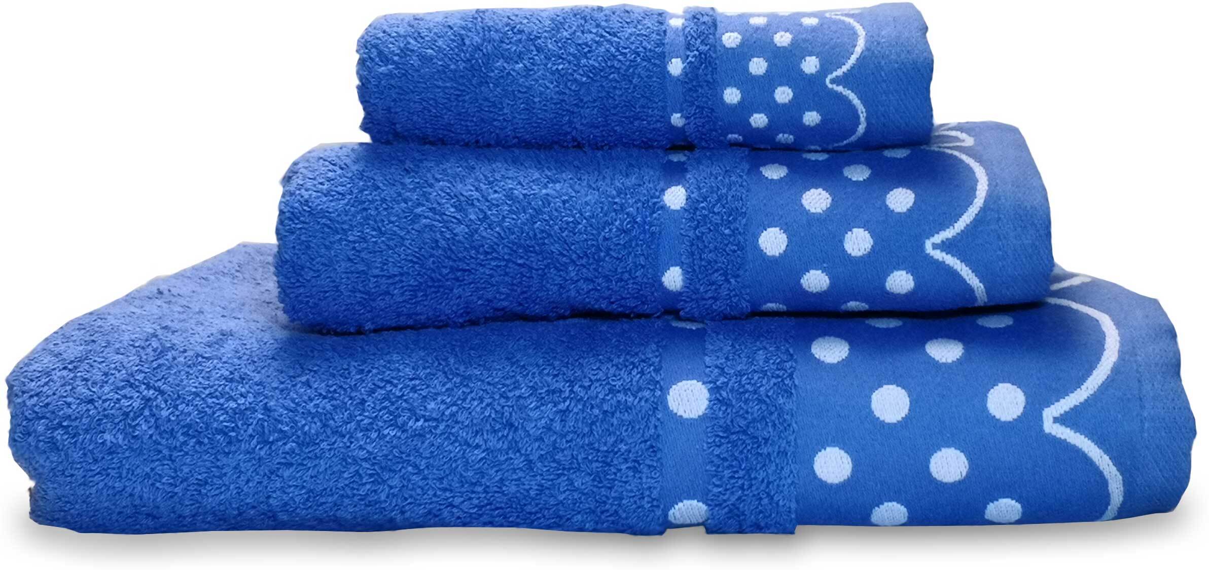 Briebe Polka Dots Juego Toallas Baño, 100% Algodón, Rizo