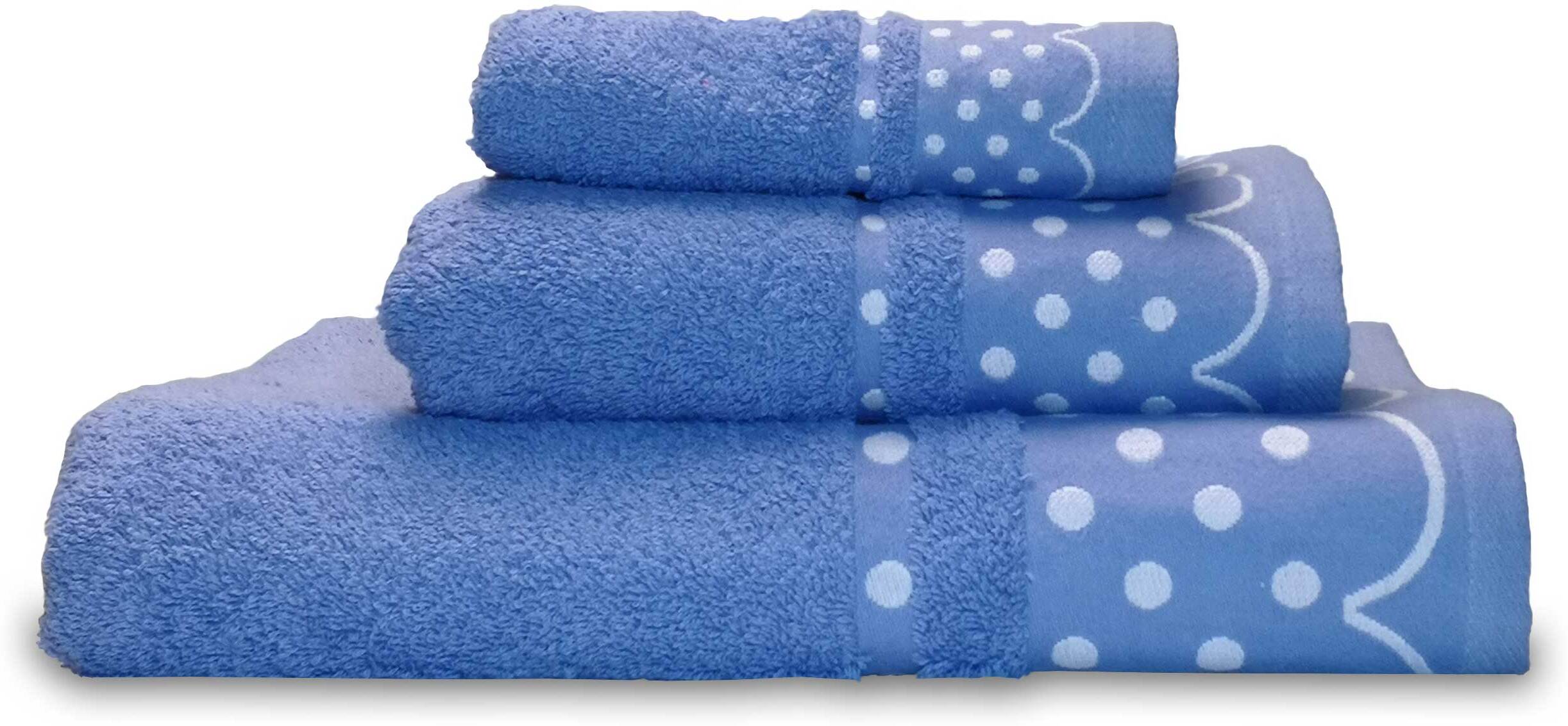 Briebe Polka Dots Juego Toallas Baño, 100% Algodón, Rizo
