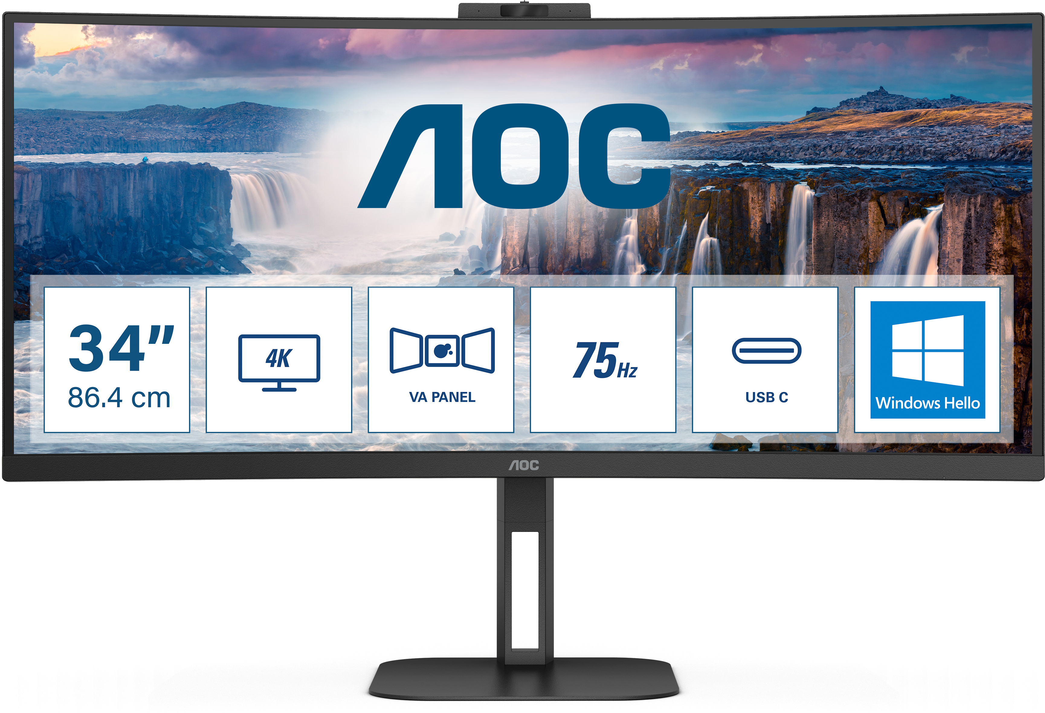 AOC AOC V5 CU34V5CW 86,4 cm (34"") 3440 x 1440 Pixeles