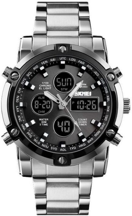 OEM Reloj SKMEI 1389 para hombre - Plateado / Negro