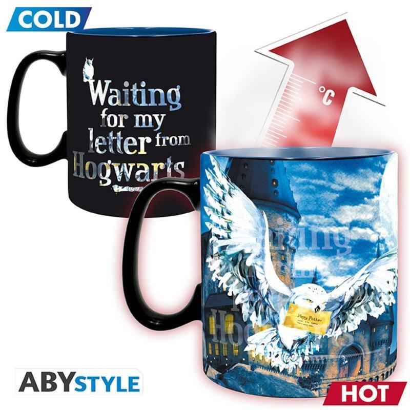 Taza Avance. Abystyle harry potter 0.46 diseño que cambia con calientes multicolor welcome to hogwarts mug 460ml abysse corp termica carta