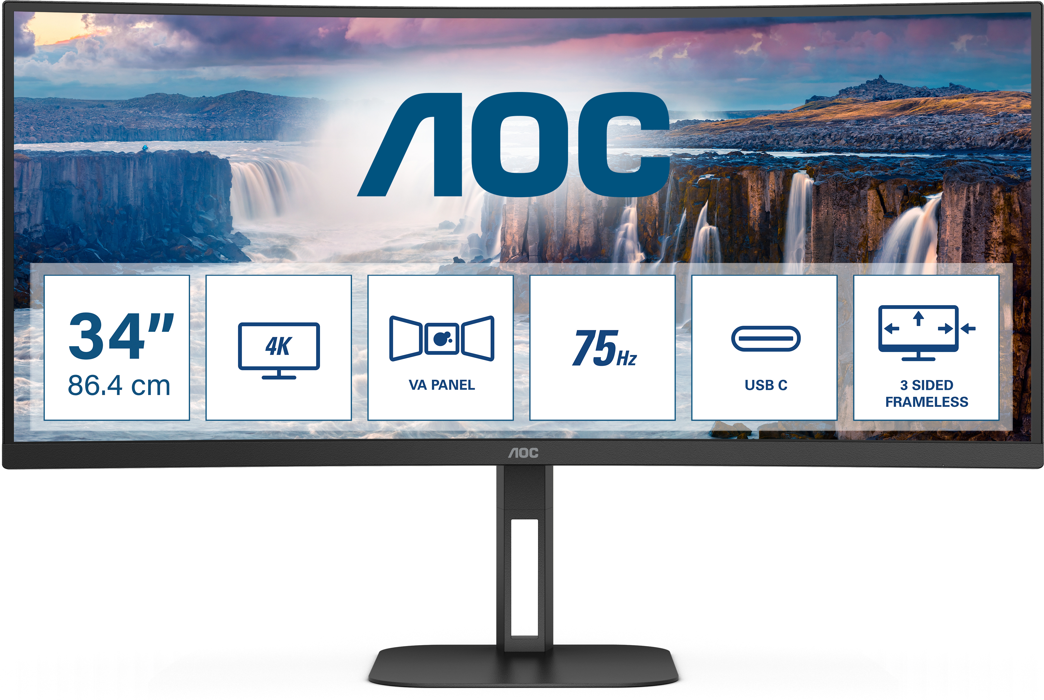 AOC AOC V5 CU34V5C 86,4 cm (34"") 3440 x 1440 Pixeles