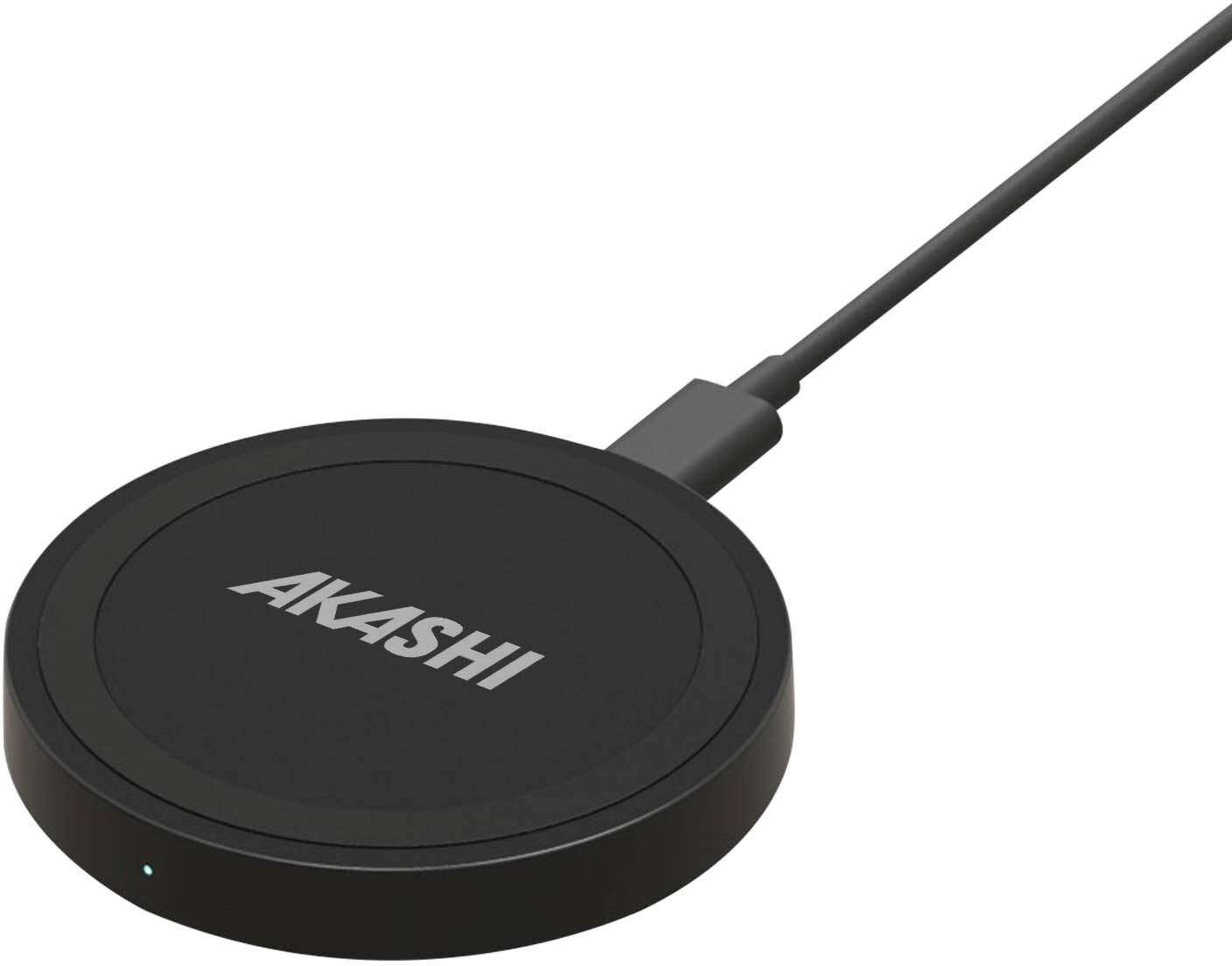Akashi Cargador Qi potencia 10w diseño compacto negro