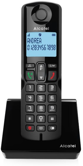 Alcatel S280 Duo negro fijo ewe telefono dãšo blk dect identificador