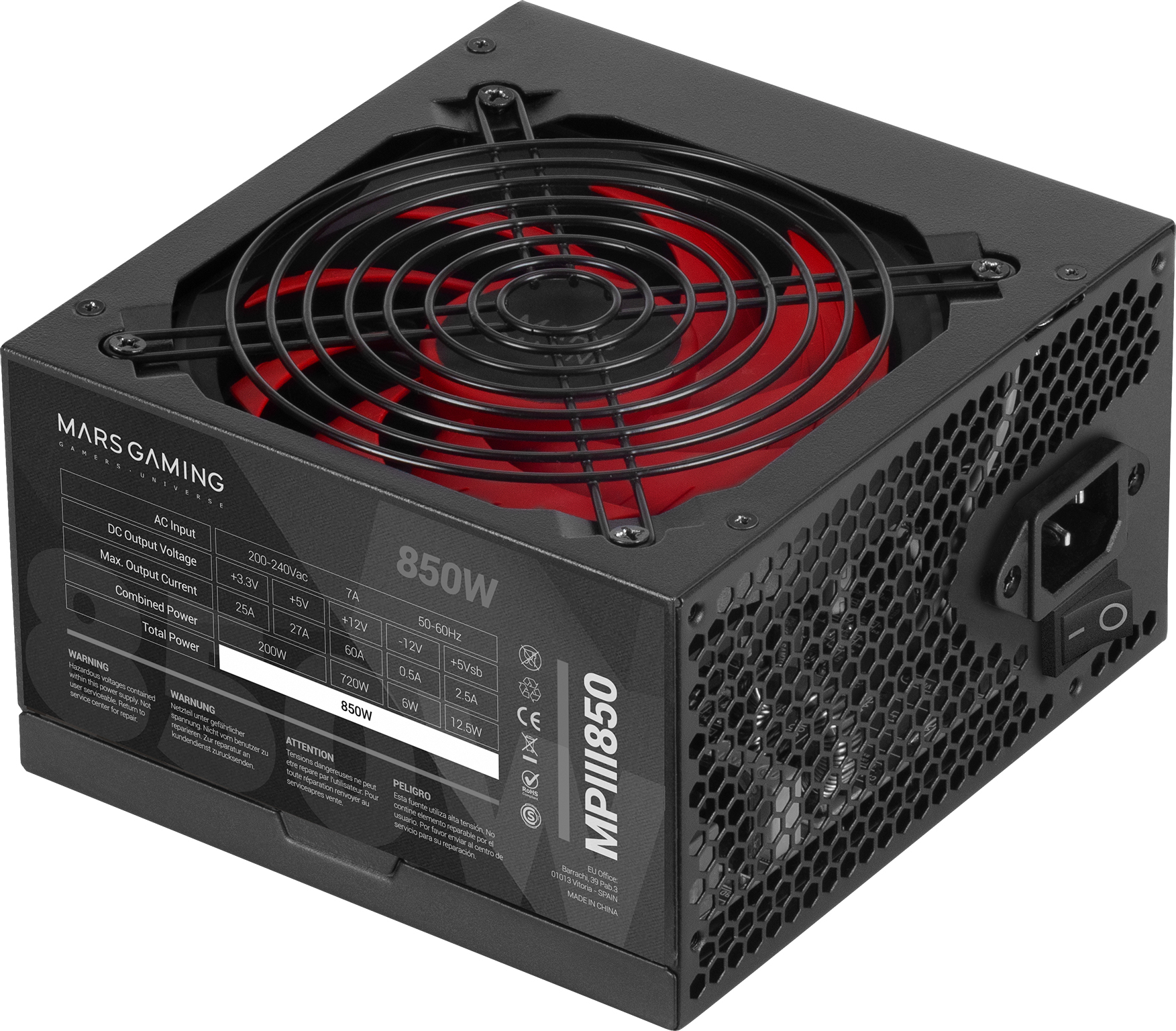 Mars Gaming Mars Gaming MPIII850 Fuente Alimentación PC ATX 85