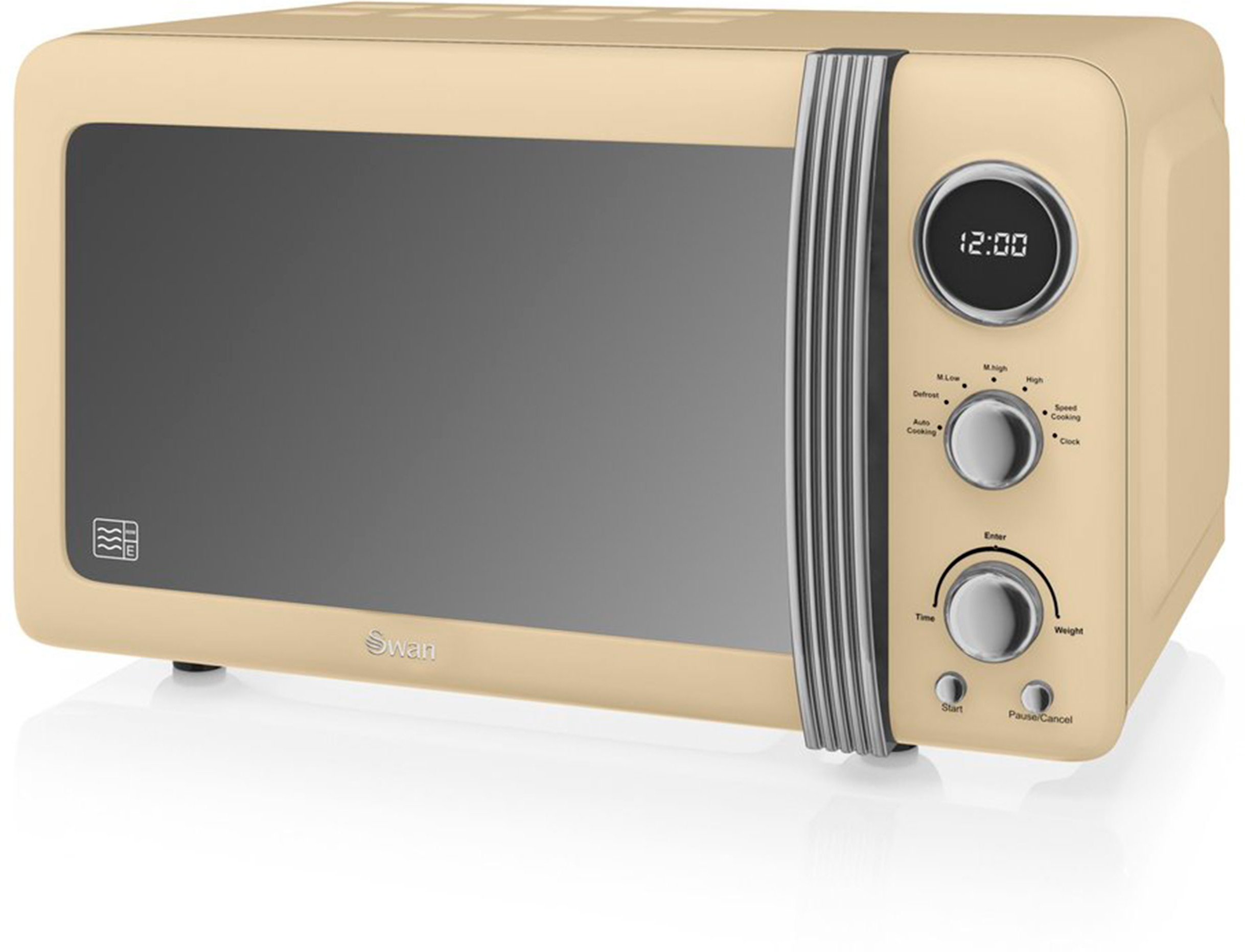 SWAN SM22030CNEU Retro Microondas Digital 20L, 5 Nivele
