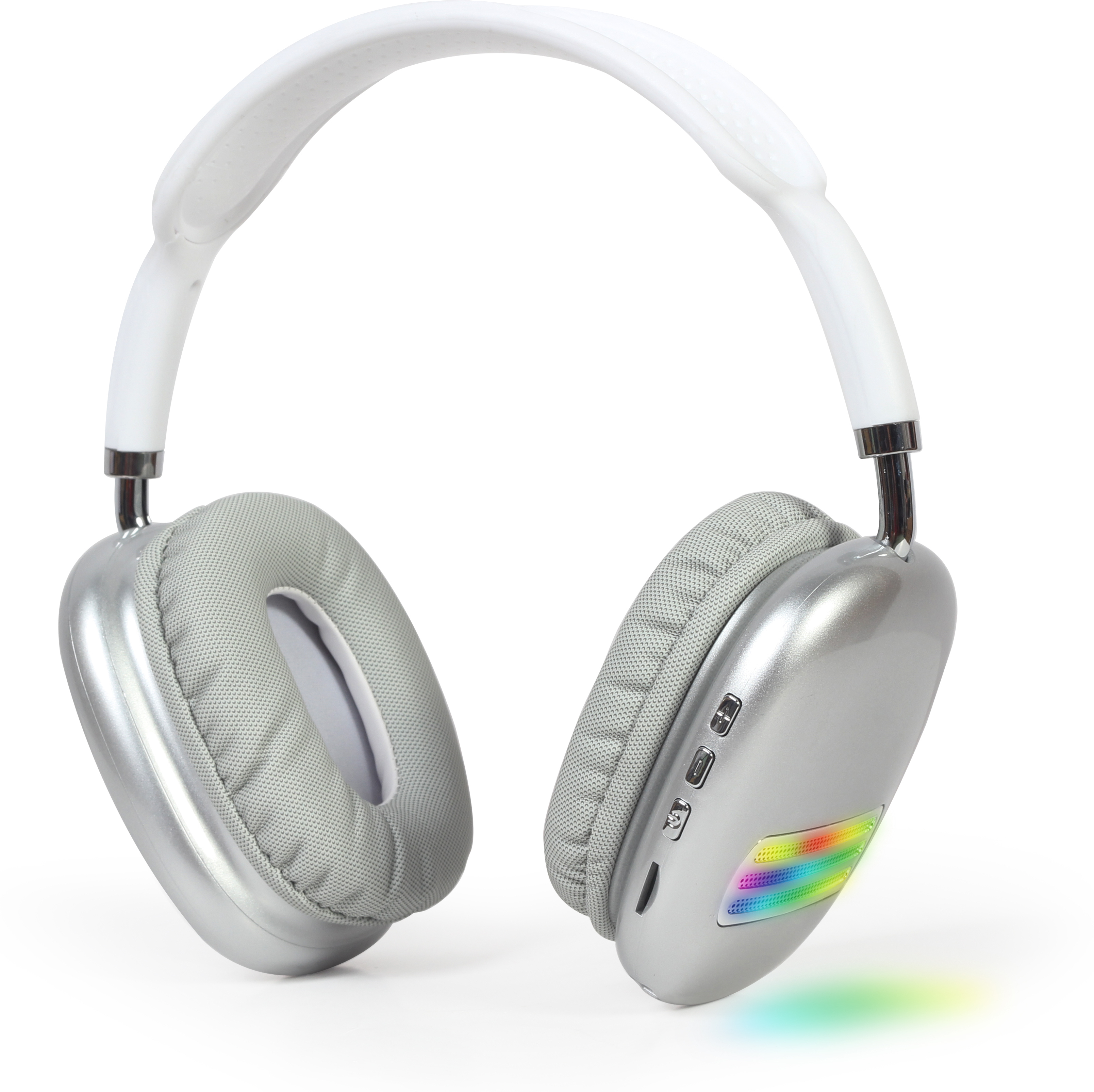 Gembird BHP-LED-02-W auricular y casco Auriculares Inalámbrico Diadema Llamadas/Música Bluetooth Bla