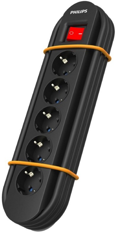 Philips SPN5050BA/39 Regleta de 5 Enchufes Schuko para Ext