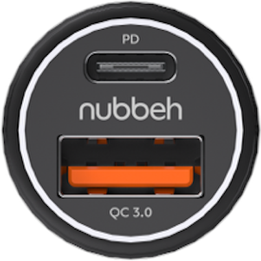 Nubbeh Cargador coche Siroco Dual USB 18W y USB Tipo C 3