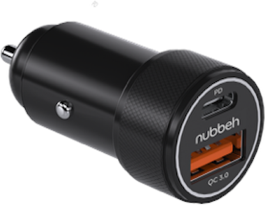 Nubbeh Cargador coche Siroco Dual USB 18W y USB Tipo C 3