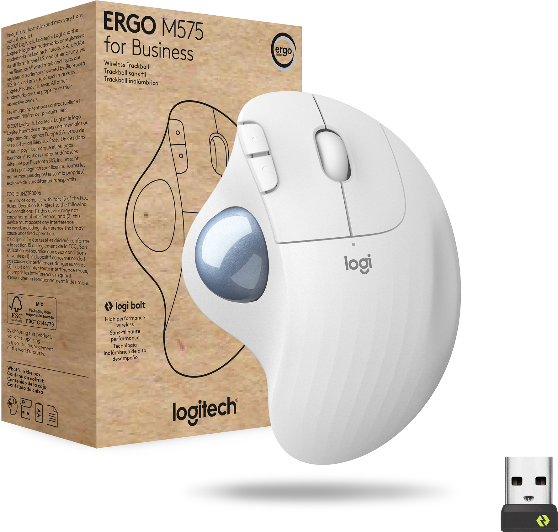 Logitech Logitech ERGO M575 for Business ratón mano derecha
