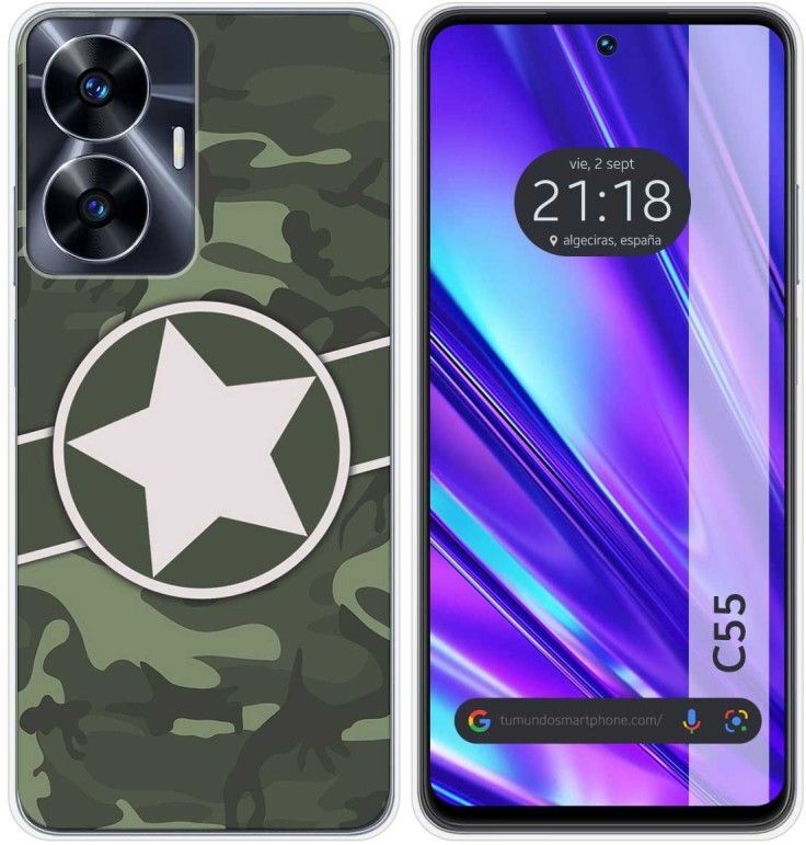 Tumundosmartphone Funda Silicona Realme C55 Camuflaje 01