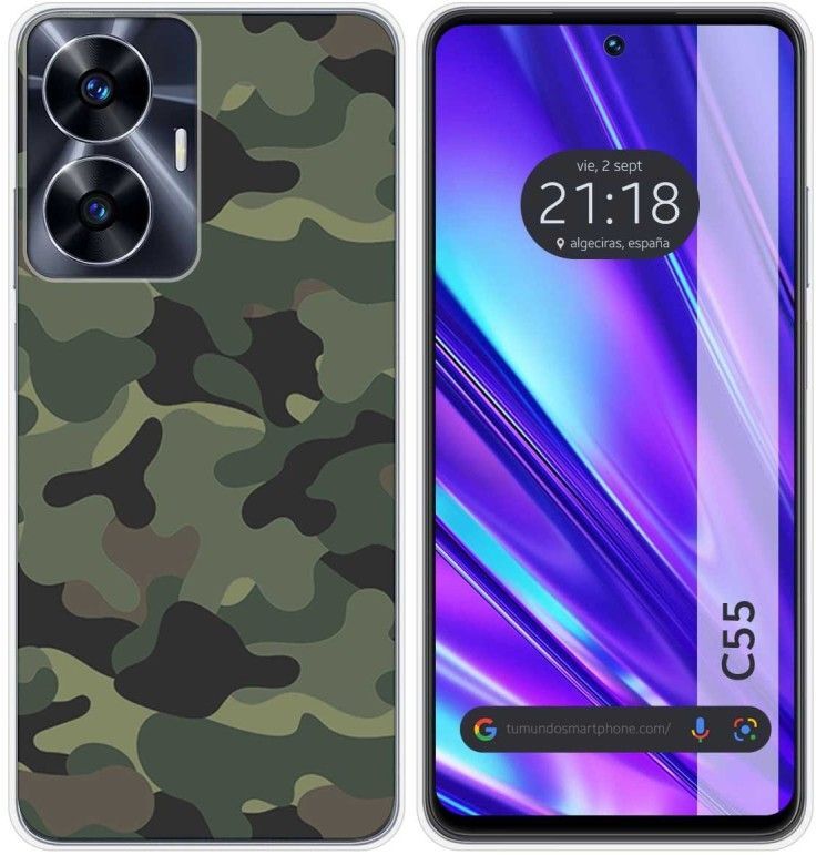 Tumundosmartphone Funda Silicona Realme C55 Camuflaje