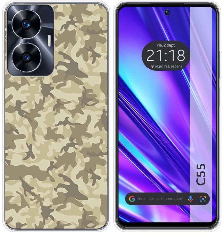 Tumundosmartphone Funda Silicona Realme C55 Sand Camuflaje