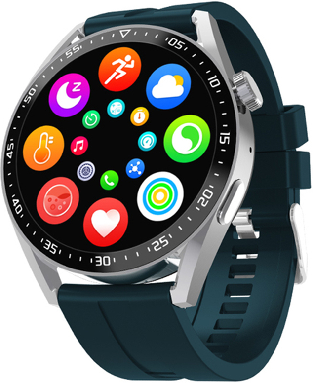 Reloj Inteligente Smartwatch nfc ip67 reproductor musica klack deportivo khw28gr bluetooth 5.1 gran pantalla ips redonda hw28